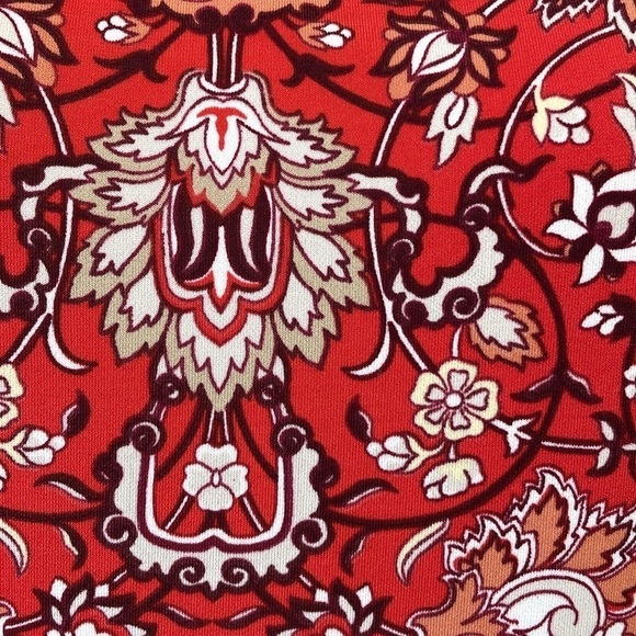 Max Studio Dress Women's XS X Small Red Paisley Sleeveless Sheath Midi NWT - Picture 9 of 16